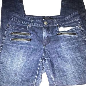 ROZ & ALI  DARK WASH STRETCH FIGURE FLATTERING JEANS SIZE 8